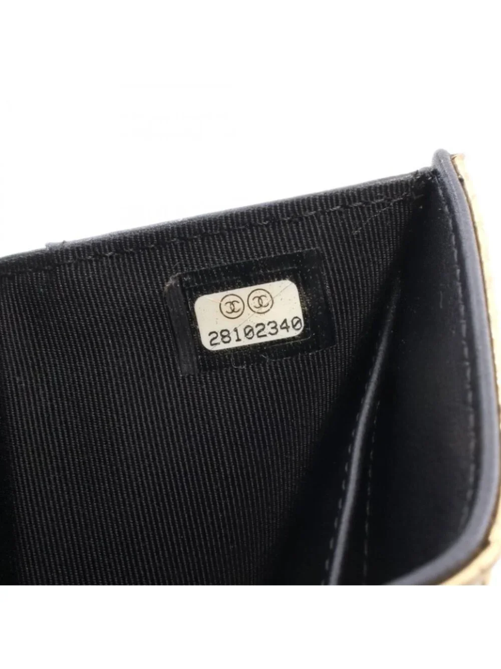 Chanel Trifold Wallet Classic Small Croco Embossed Gold Leather